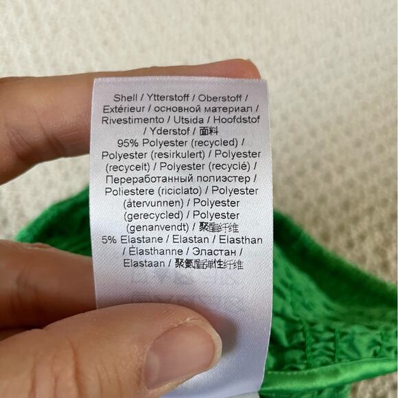 Ganni Smock Satin Crop Blouse Size XS - Picture 10 of 12